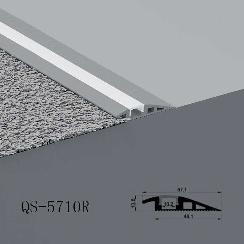 Floor Aluminum LED Channel Diffuser For 10mm Flexible LED Strip Lights